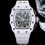 RICHARD MILLE RM11-03 Flyback White Ceramic Swiss Replica Watch Men's
